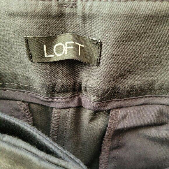 Ann Taylor LOFT Womens Julie Straight Dress Pants Sz 0 Gray Mid Rise - Picture 7 of 9